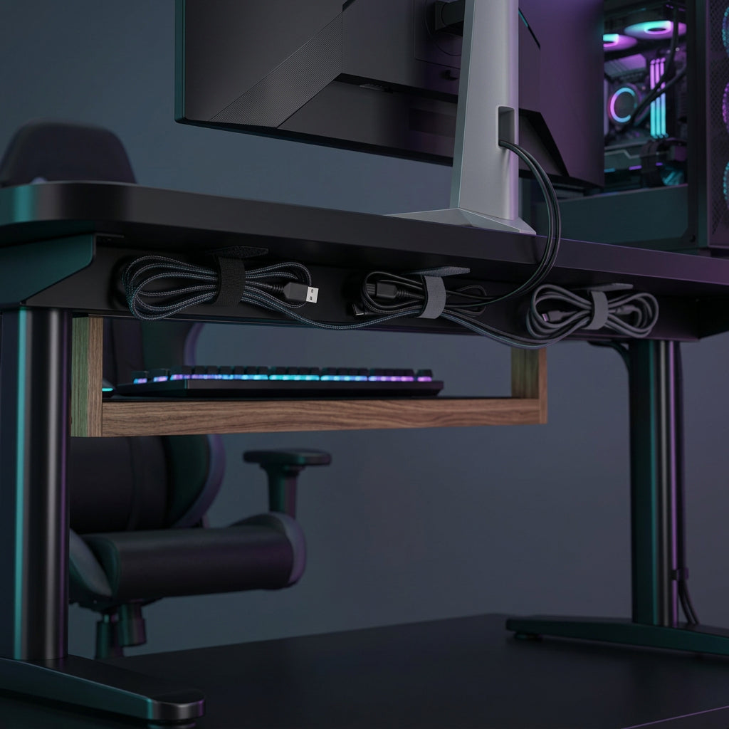 Reusable Cable Management Straps – Adjustable Cord Organizers for Gaming Desk & PC Setup