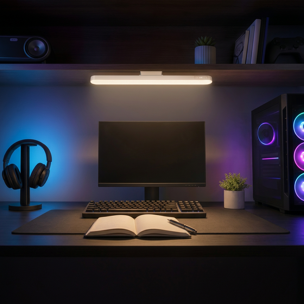 LED Table Lamp Magnetic Hanging USB Rechargeable Desk Lamp 3 Color Reading Light Dimmable Cabinet Closet Wardrobe Night Light